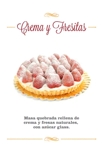 Tarta del catalogo de encargos de VeoCafe